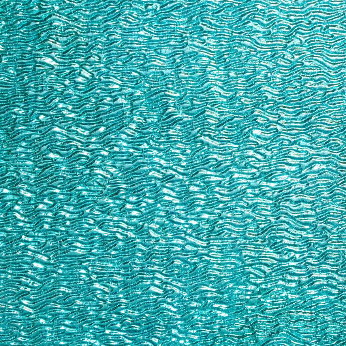 Glass Sheet Green Ripple Glass with Mirror Backing
