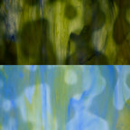 Glass Sheet Mixed Colors Mottled w/ Green/White/Blue Streaky
