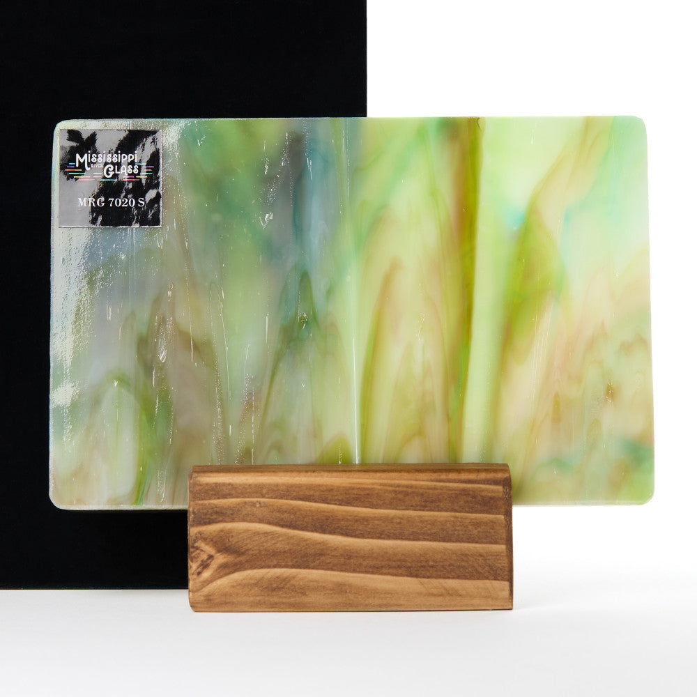 Glass Sheet Mixed Colors Streaky w/ blue/purple/green