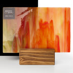 Glass Sheet Mixed Colors Streaky w/ Red/White/Yellow