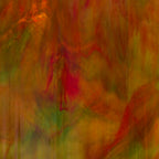 Glass Sheet Mixed Colors Streaky w/ Red/Yellow/Green and Iridescent Finish