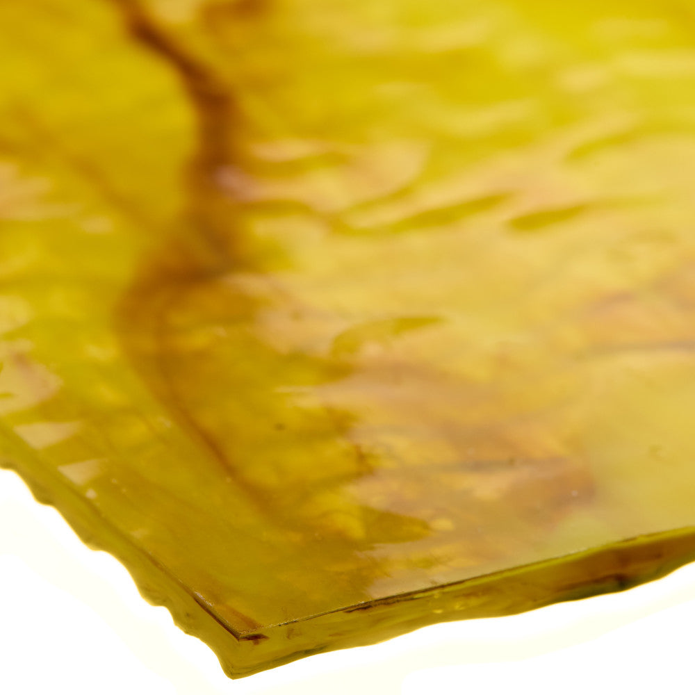 Rippled Glass Sheet Yellow Streaky