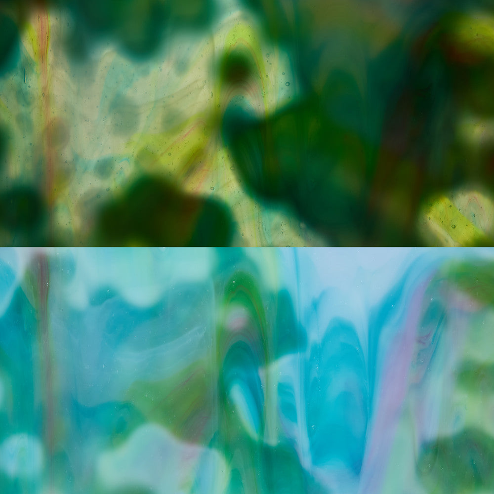 Glass Sheet Mixed Colors Mottled  w/ Multi Colors