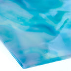 Glass Sheet Mixed Colors Mottled w/ Aqua/Pink/White Streaky
