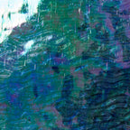Rippled Glass Sheet Blue with Iridescent