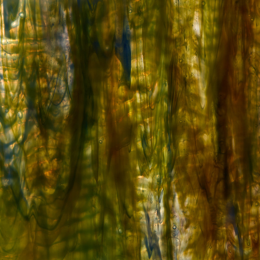 Rippled Glass Sheet Mixed Colors Streaky w/ Multi Colors
