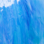 Glass Sheet Blue Streaky w/ multi color