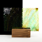 Glass Sheet Green with Ripple Texture