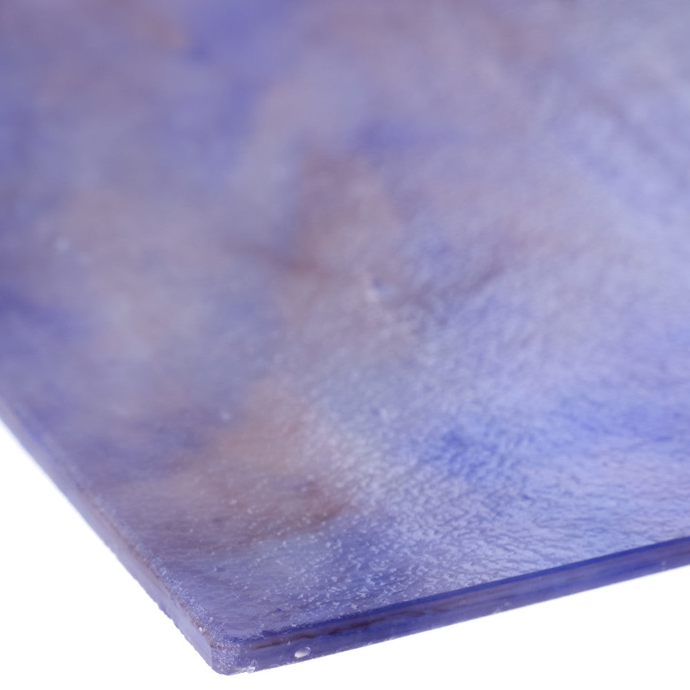 Glass Sheet Blue Streaky w/ Multi Colors and Iridescent Finish