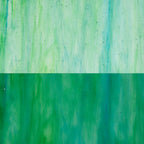 Glass Sheet Green Streaky w/ multi colors