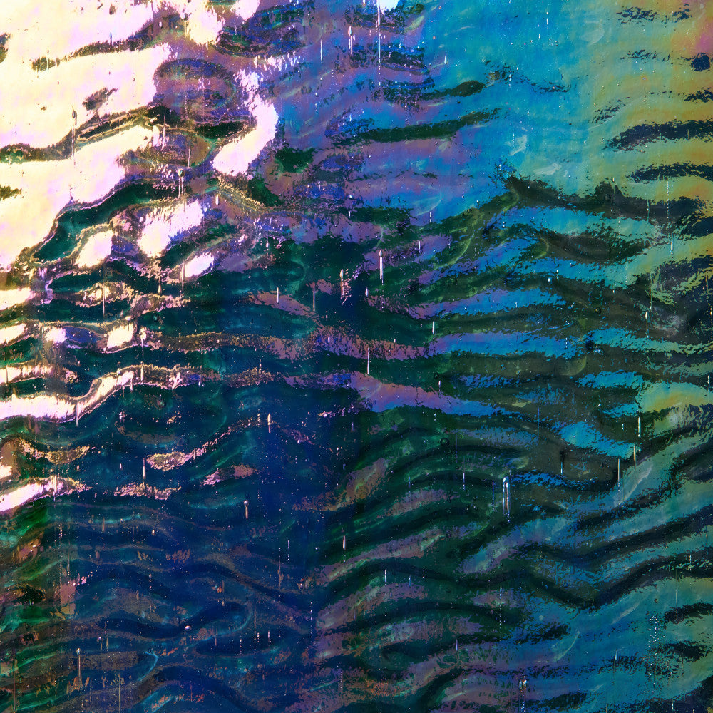 Glass Sheet Green Streaky with Ripple Texture