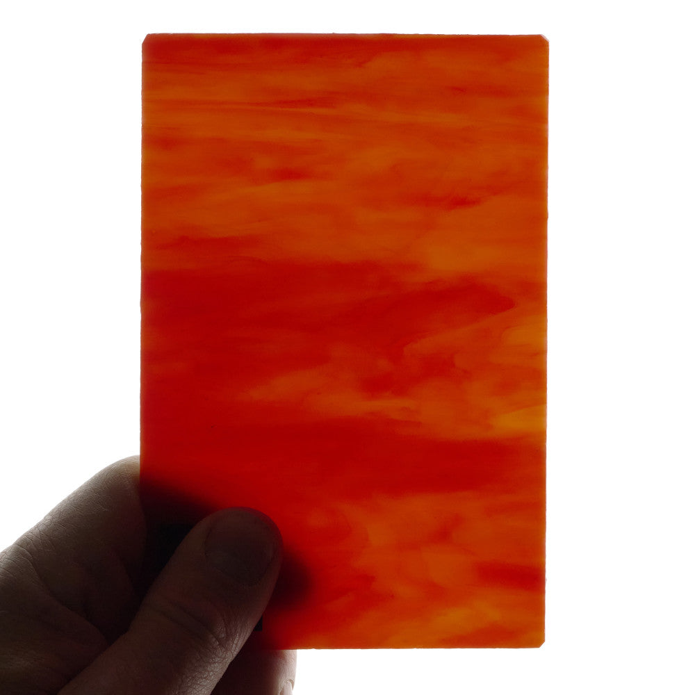 Glass Sheet Red Steaky w/ Shades of Red and White