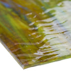 Rippled Glass Sheet Mixed Colors Streaky w/ Multi Colors