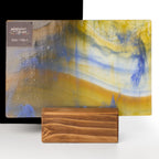 Glass Sheet Mixed Colors Streaky w/ Orange and Aqua