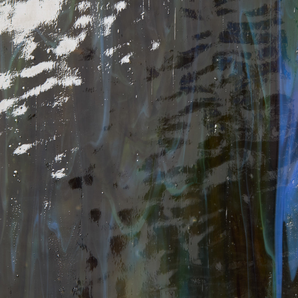 Rippled Glass Sheet Mixed Colors Streaky w/ Multi Colors