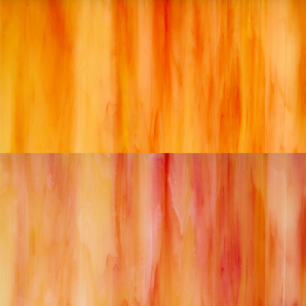Glass Sheet Orange with Yellow Streaky