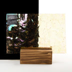 Iridescent Finish Glass Sheet Yellow Flemish Texture