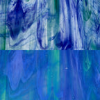 Glass Sheet Blue Colors Streaky w/ Multi Colors
