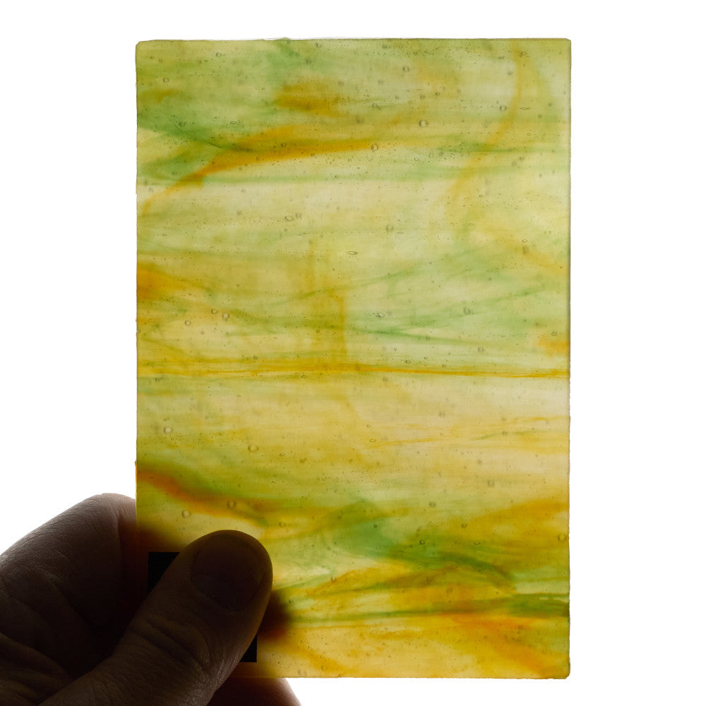 Glass Sheet Orange Streaky w/ multi colors