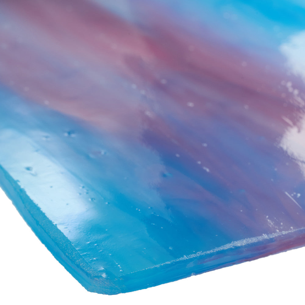 Glass Sheet Blue and Purple Streaky