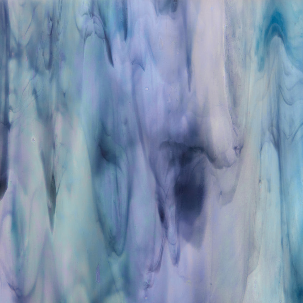 Iridescent Glass Sheet Mixed Colors Streaky w/ Multi Colors
