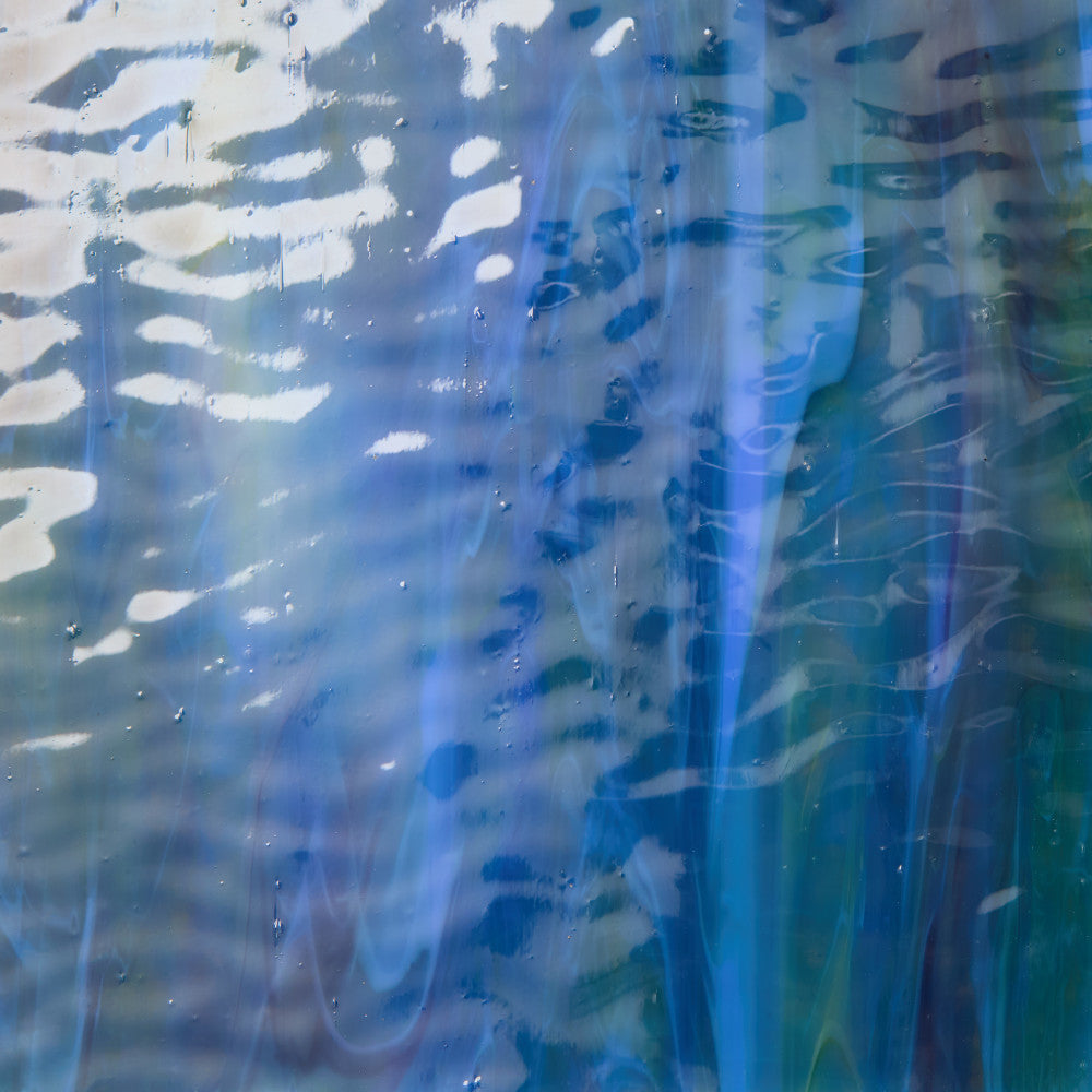 Rippled Glass Sheet Mixed Colors Streaky w/ Multi Colors