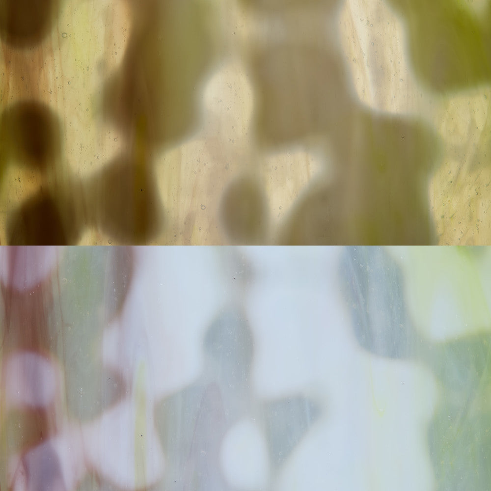 Glass Sheet Mixed Colors Mottled  w/ Purple/Green/White Streaky