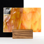 Glass Sheet Orange with Yellow Streaky