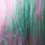 Glass Sheet Green Streaky w/ Blue and Iridescent Finish