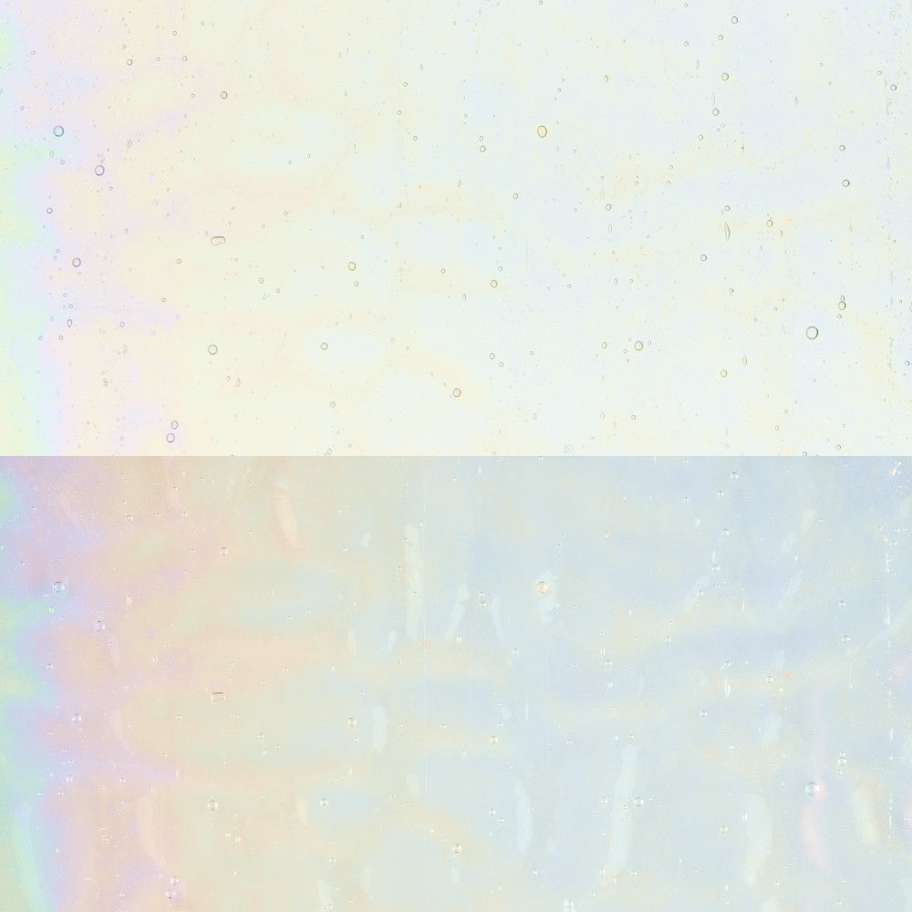 Iridescent Finish Glass Sheet Pastel Cathedral with Flemish Texture