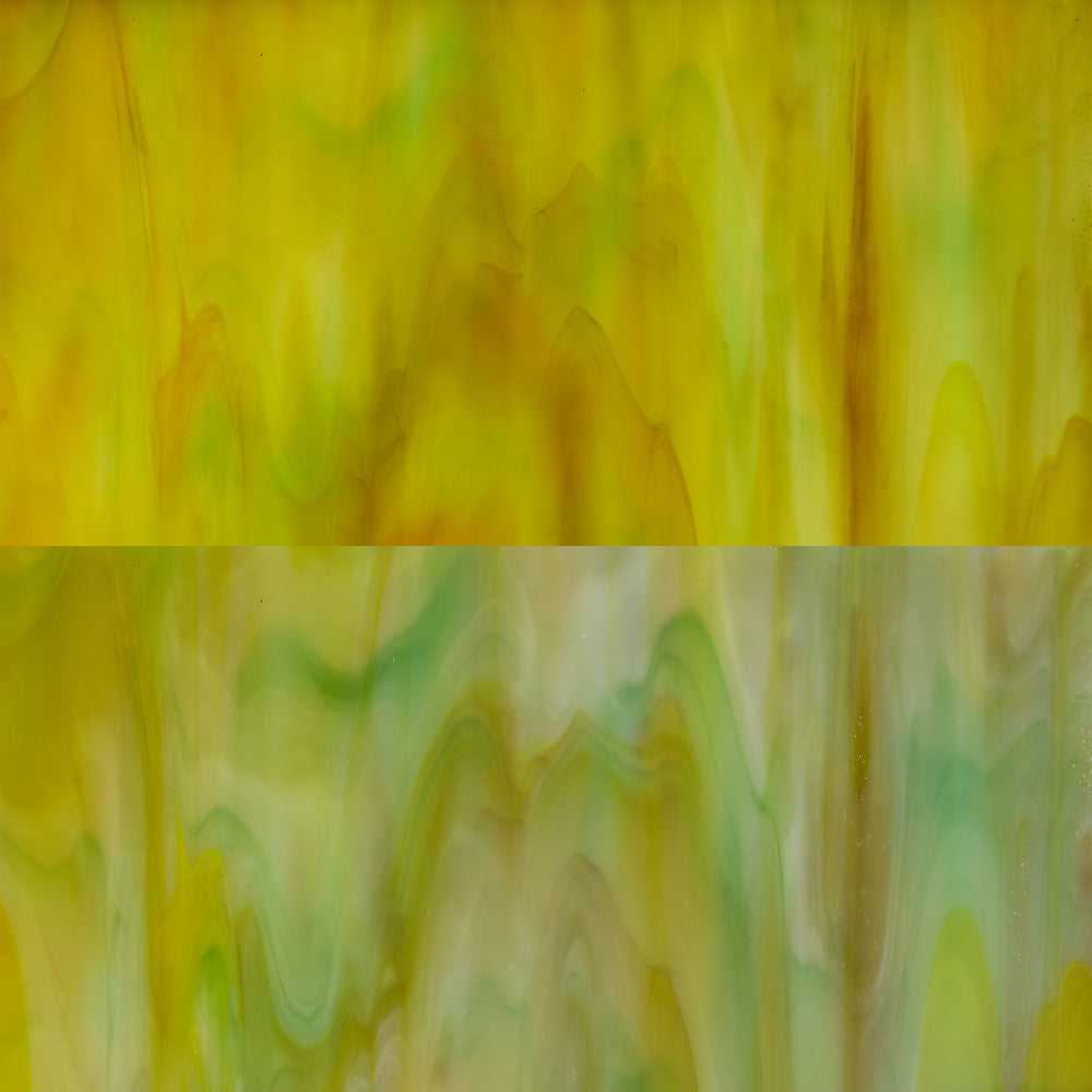 Glass Sheet Green with Streaky Colors