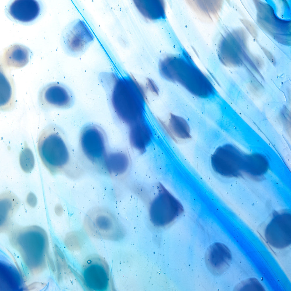 Glass Sheet Blue and White Mottled