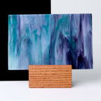 Glass Sheet Blue Streaky w/ multi color