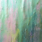Glass Sheet Green/Blue Streaky w/ Yellow/White and Iridescent Finish