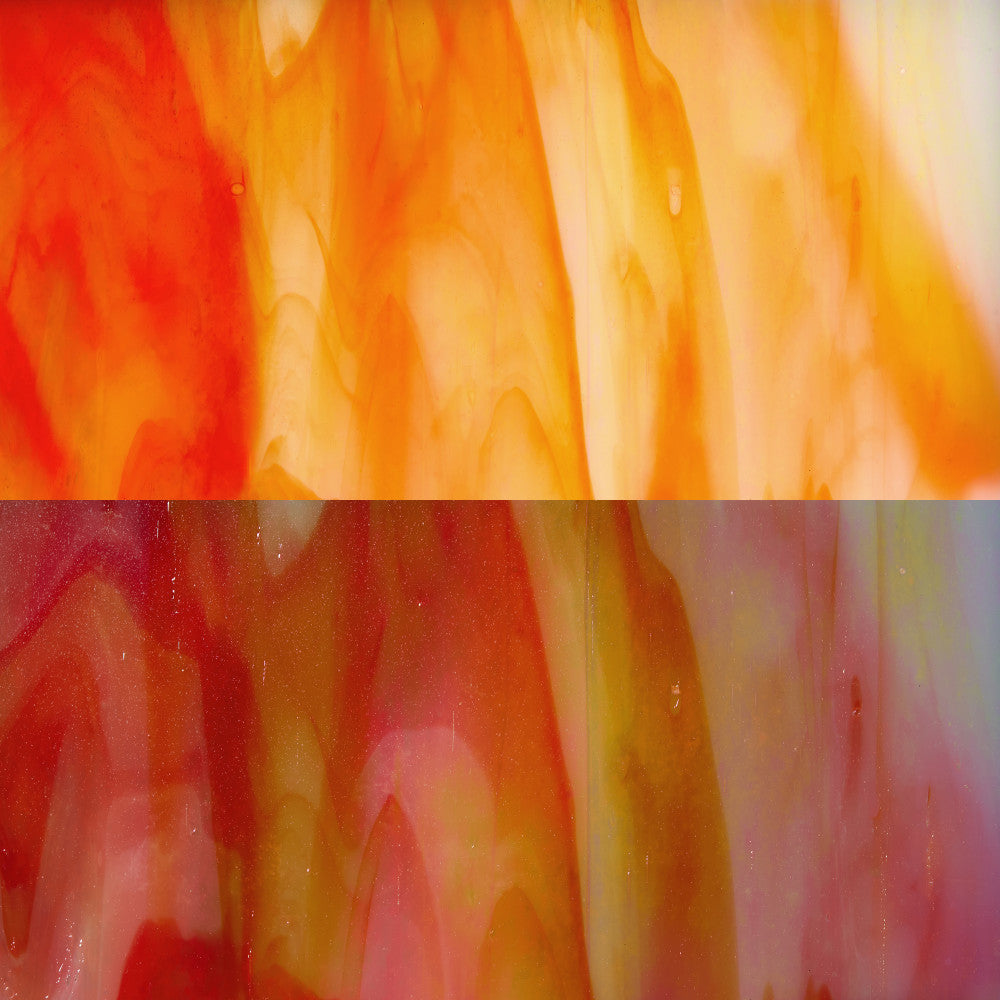 Glass Sheet Browns & Mixed Colors Streaky w/ multi colors