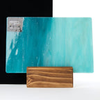 Glass Sheet Blue Streaky w/ multi color