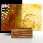 Rippled Glass Sheet Mixed Colors Streaky w/ Multi Colors