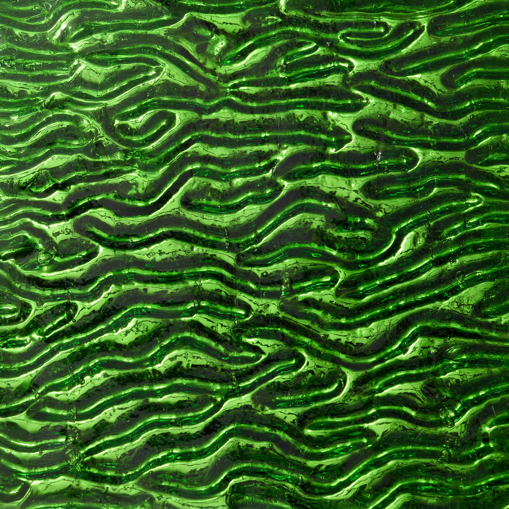 Glass Sheet Green Ripple Glass with Mirror Backing