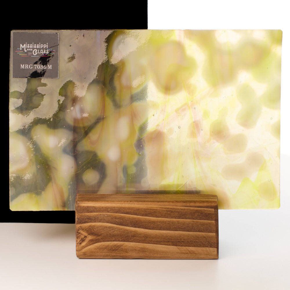 Glass Sheet Mixed Colors Mottled  w/ Yellow/White/Purple Streaky