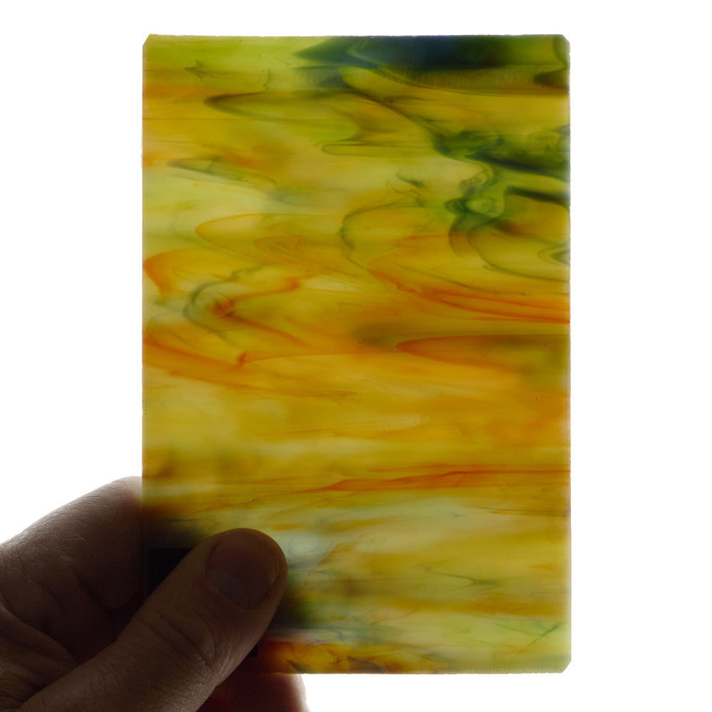 Glass Sheet Mixed Colors Streaky w/ multi colors