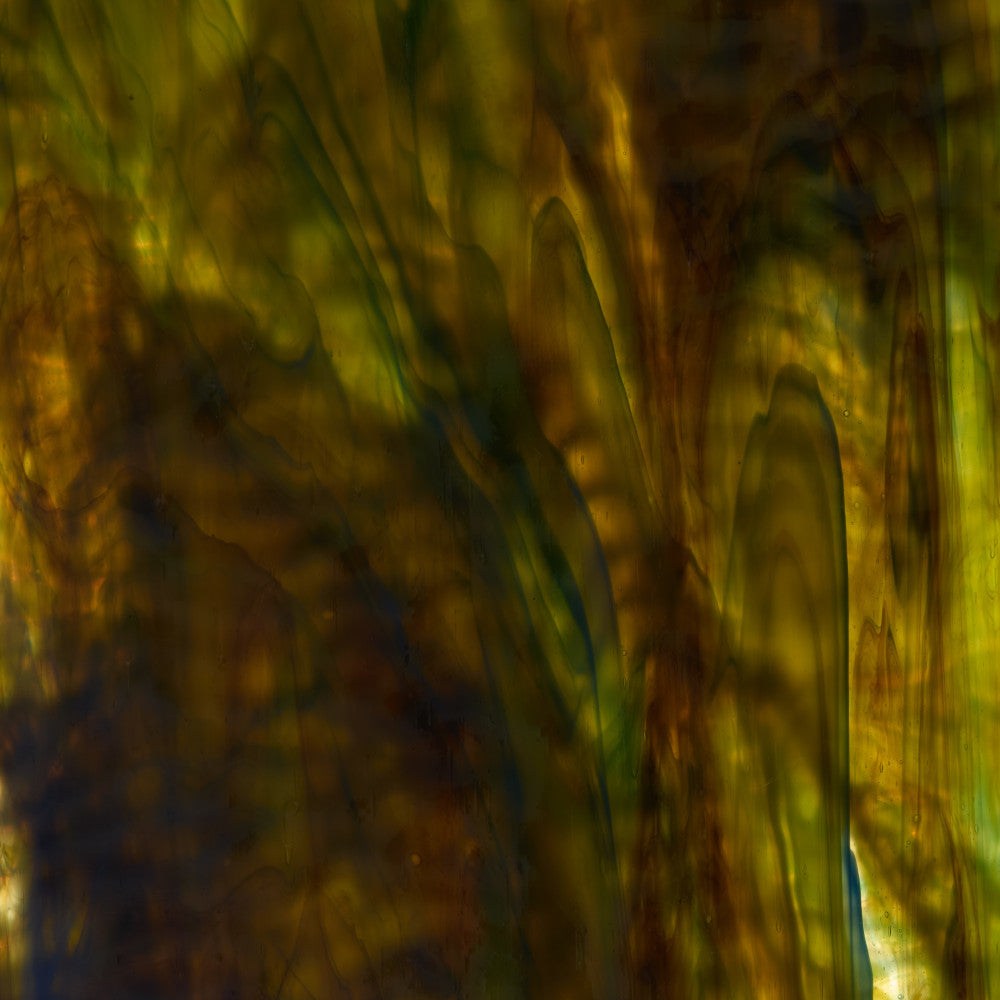 Rippled Glass Sheet Mixed Colors Streaky w/ Multi Colors