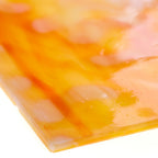 Glass Sheet Red with Mottled White Streaky