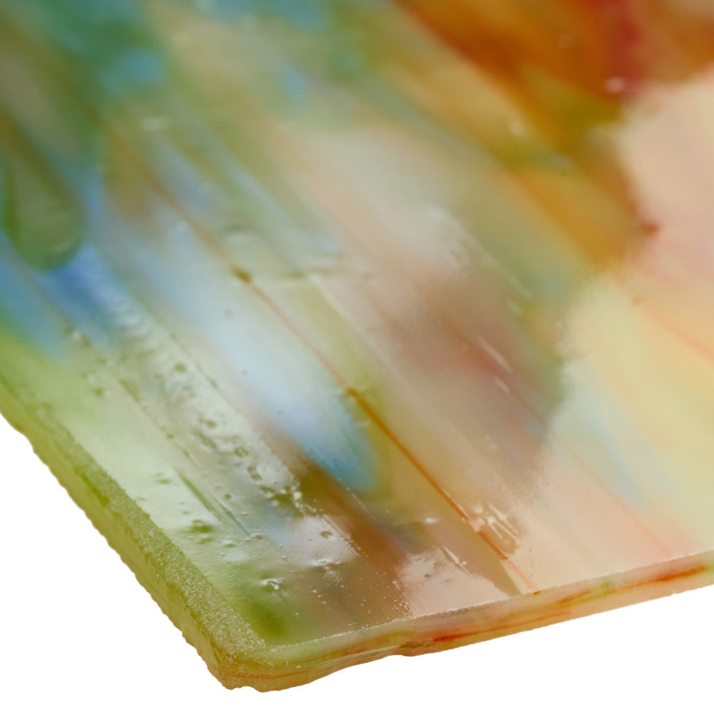 Glass Sheet Mixed Colors Streaky w/ multi colors