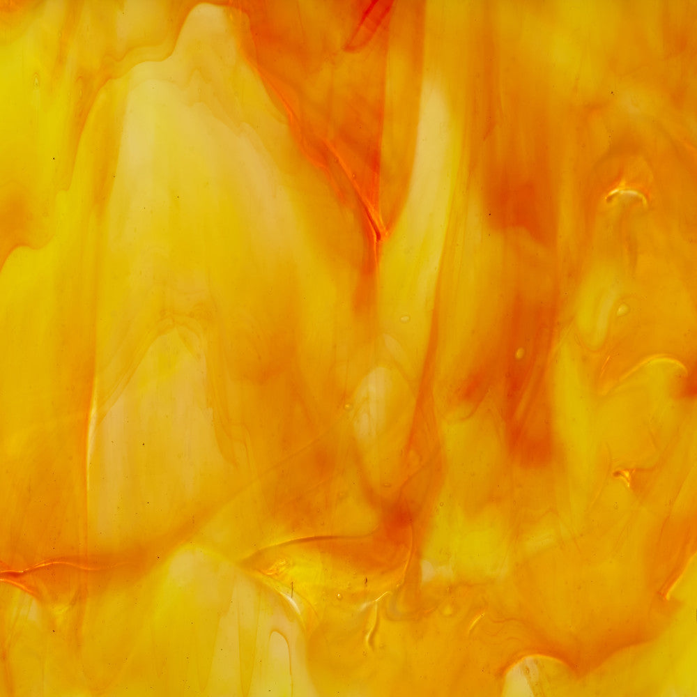 Glass Sheet Orange with Yellow Streaky