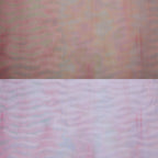 Rippled Glass Sheet Pink Streaky w/ White and Iridescent Finish