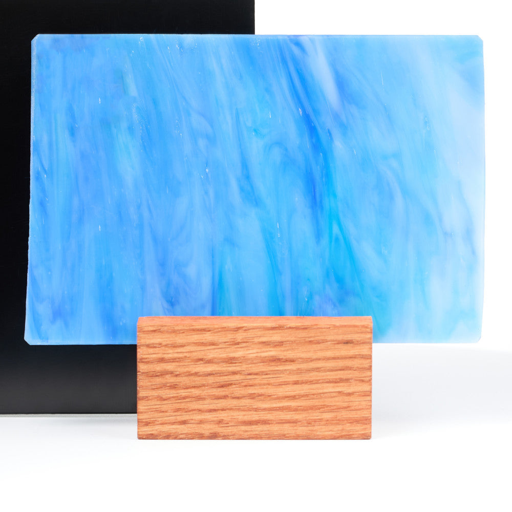 Glass Sheet Blue Streaky w/ multi color