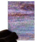 Rippled Glass Sheet Purple Streaky w/ Multi Colors and Iridescent Finish