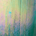 Iridescent Finish Glass Sheet Green and Blue Mixed Colors Streaky w/ Multi Colors
