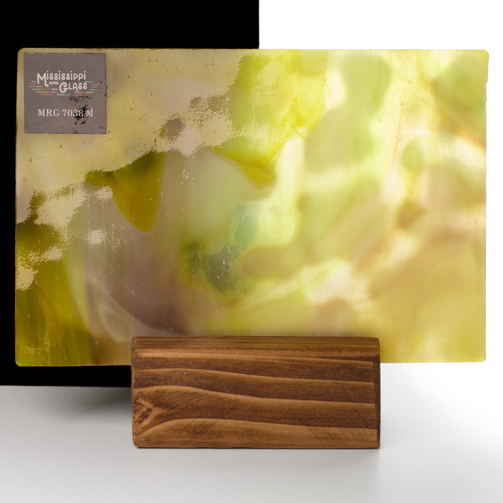 Glass Sheet Mixed Colors Mottled  w/ Yellow/White/Purple Streaky