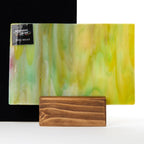 Glass Sheet Green with Streaky Colors